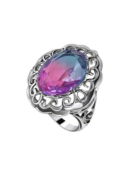 Silver ring with crystal PK 2137 Polcarat Design