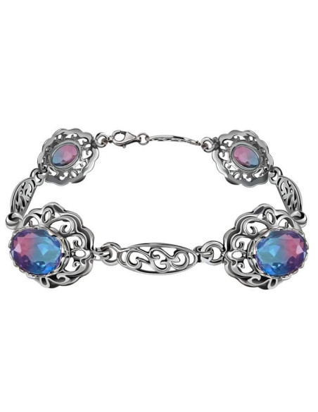 Silver bracelet with crystals L 2137 - Polcarat Design