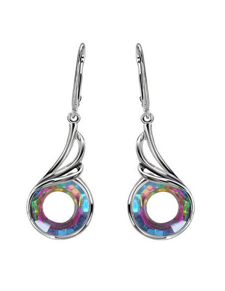 K 2113 Silver Crystal Earrings - Polcarat Design