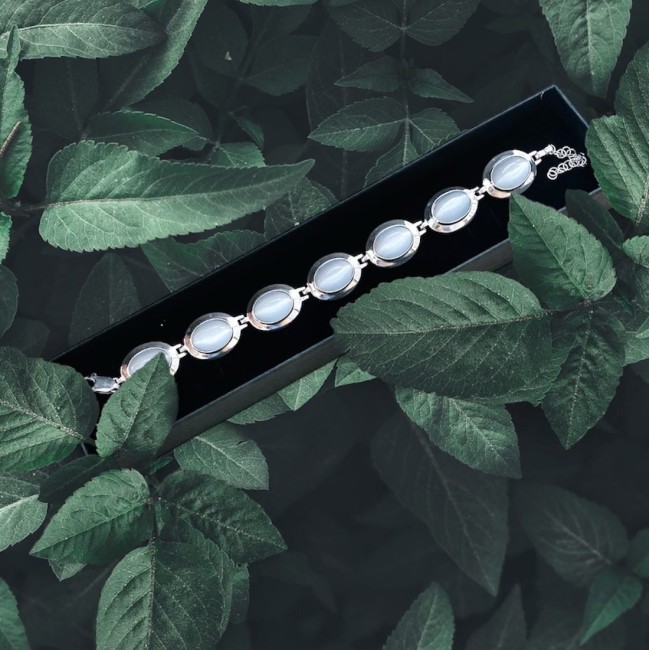 Silver Cat Eye Bracelet L 585 Cat Eye