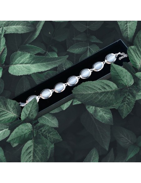 Silver Cat Eye Bracelet L 585 Cat Eye