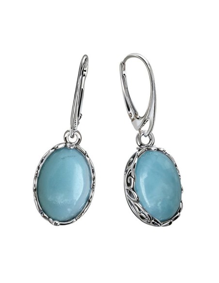 Silver earrings with amazonite K 2134 Silver earrings with amazonite K 2134
