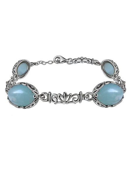 Srebrna bransoletka z amazonitem L 2134