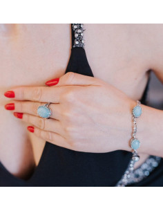 Silver bracelet with amazonite L 2134 2