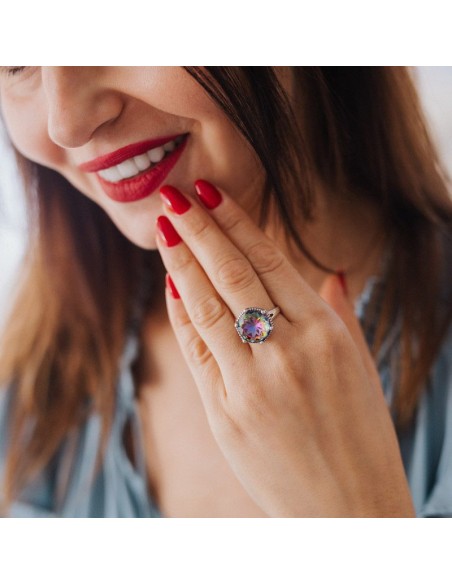 Silver ring with crystal PK 2112 Polcarat Design Silver ring with crystal PK 2112 Polcarat Design