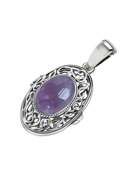 A box with a natural amethyst