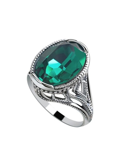 Silver ring with crystal PK 2116 Polcarat Design