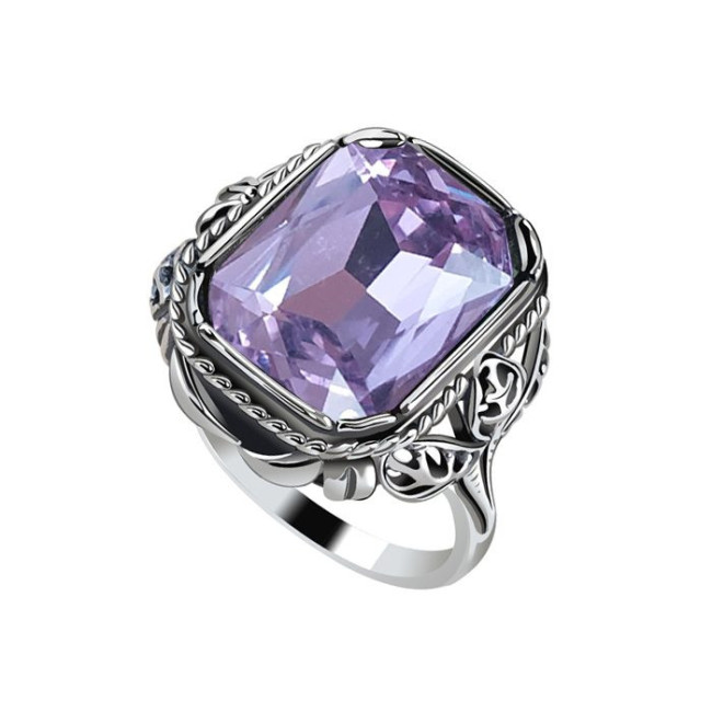Silver ring with crystal PK 2122 Polcarat Design