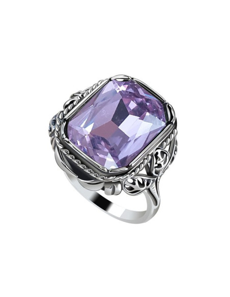 Silver ring with crystal PK 2122 Polcarat Design