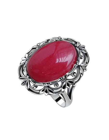 Srebrny pierścień z rubinem pk 2136