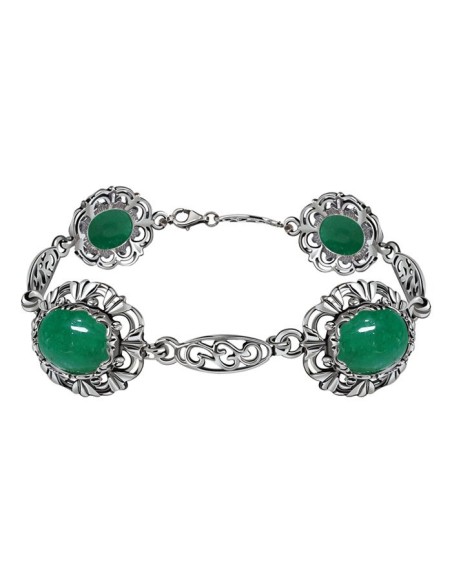 Silver bracelet with agates L 2136