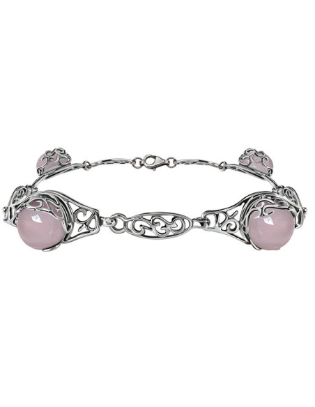 Bransoletka z różowym kwarcem L 2136