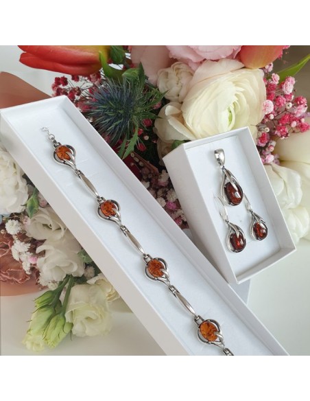 Silver ring with amber PK 2130 Polcarat Design