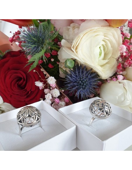 Silver clover ring in the PRL design style Warmet Orno P 176