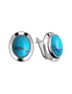 Turquoise silver earrings K2 585 turquoise