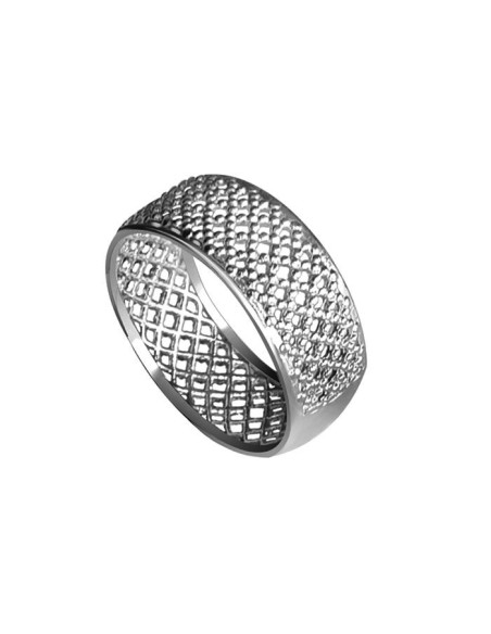 Silver rhodium-plated ring WEDDING RING P 169
