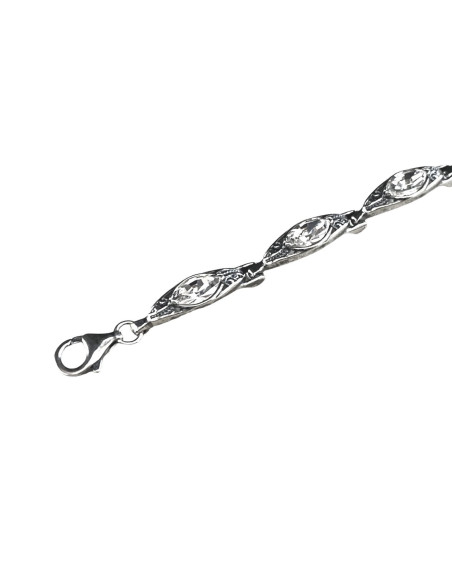 Silver bracelet with crystals 1910