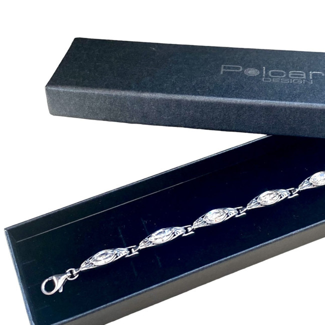 Silver bracelet with crystals 1910