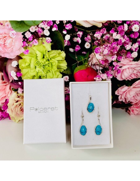 Komplet srebro Turkus KPL 1539 Turkus|Polcaratdesign.pl Biżuteria