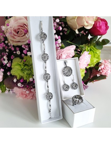 Silver ring in the PRL design style, edelweiss P 2146 Polcarat