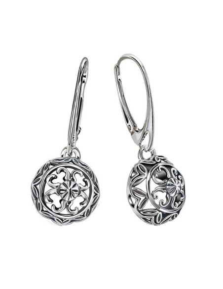 Hanging silver earrings inspired by the PRL style K 2146