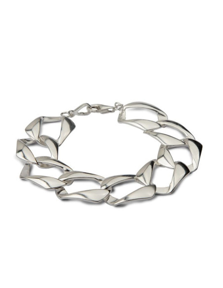Silver bracelet with rhombus weave L 401 Polcarat Design