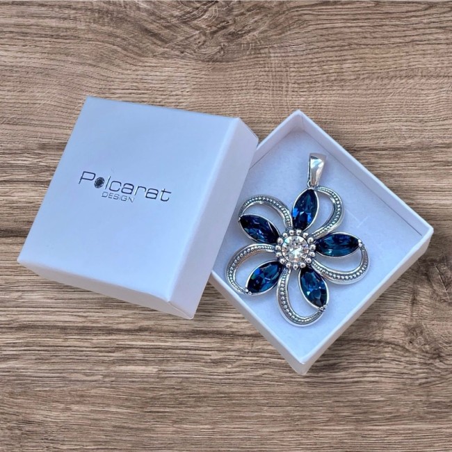 Silver pendant with Swarovski crystals W 1898