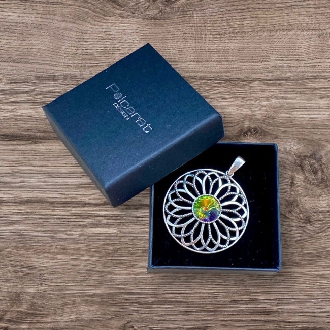 Srebrny oksydowany wisiorek Swarovski W 1758|Polcaratdesign.pl Biżuteria