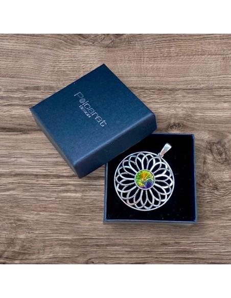 Silver oxidized pendant Swarovski W 1758