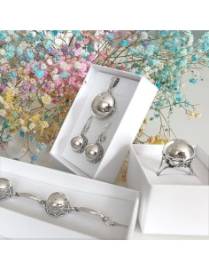 Hanging silver earrings made of smooth silver K 2149 2