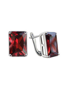 K3 742 Olive Zirconia Silver Earrings