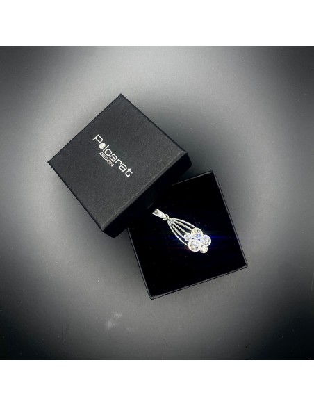 Srebrny wisiorek z kryształami Swarovski W 1963|Polcaratdesign.pl Biżuteria