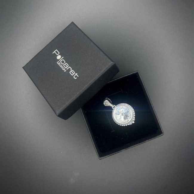 Srebrny oksydowany wisiorek Swarovski W 1682|Polcaratdesign.pl Biżuteria