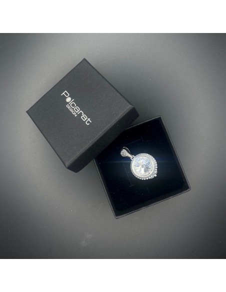 Silver oxidized pendant Swarovski W 1682