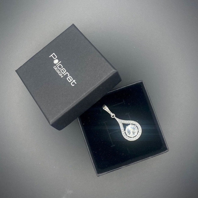 Silver oxidized pendant Swarovski W 1827