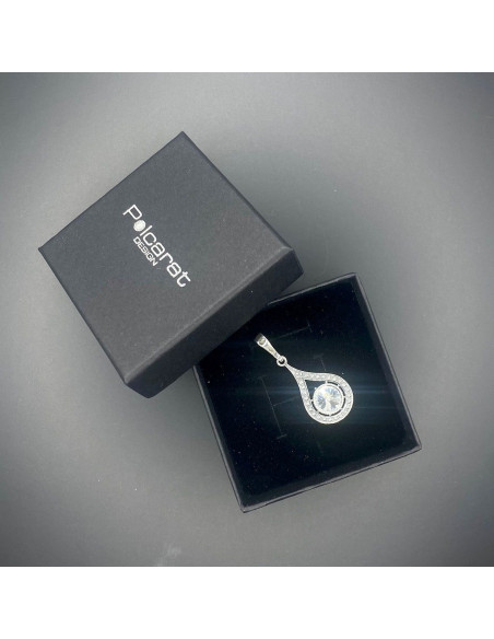 Silver oxidized pendant Swarovski W 1827