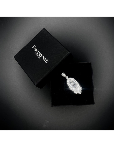 Silver rhodium-plated pendant with Swarovski crystals W 1928