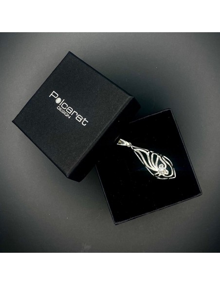 Wisiorek srebrny z kryształem Swarovski W 1985|Polcaratdesign.pl Biżuteria