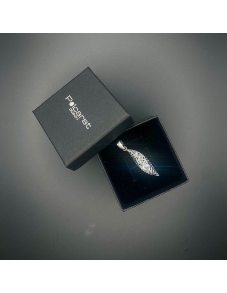 Silver oxidized pendant with Swarovski crystals W 1966