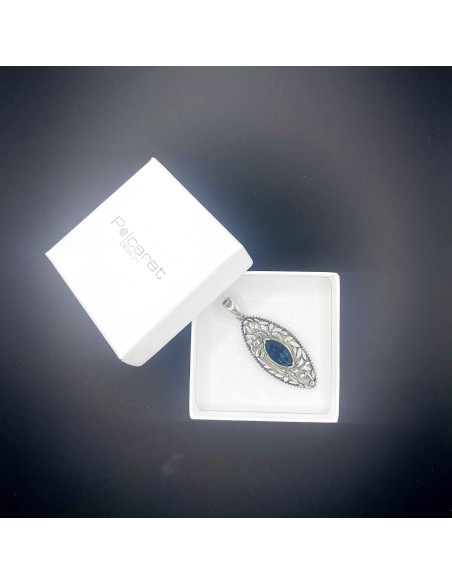 Oxidized silver pendant Swarovski Crystal W 1937