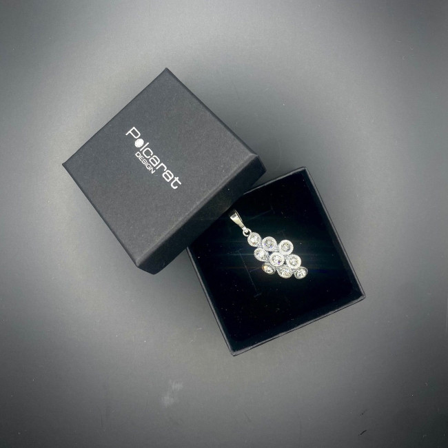 Silver oxidized pendant Swarovski W 1807