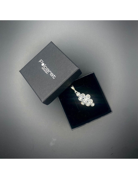 Srebrny oksydowany wisiorek Swarovski W 1807|Polcaratdesign.pl Biżuteria