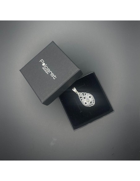 Silver oxidized pendant Swarovski W 1809