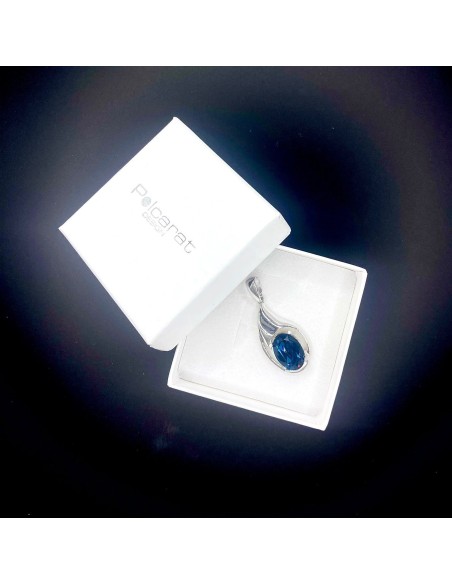 Srebrny wisiorek z kryształem Swarovskiego W 1924 R|Polcaratdesign.pl Biżuteria