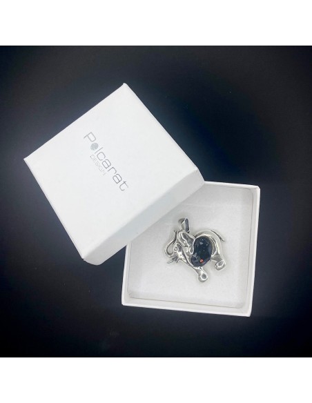 Silver ELEPHANT pendant with Swarovski crystals W 1200