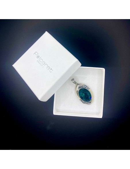 Srebrny wisiorek z kryształem Swarovski W 1900|Polcaratdesign.pl Biżuteria