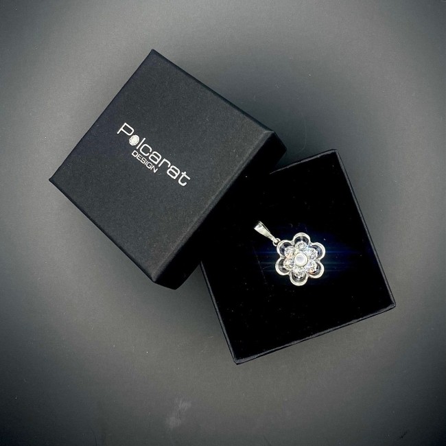 Silver oxidized pendant Swarovski W 1796