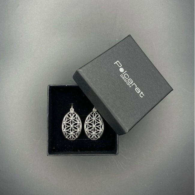 Silver oxidized earrings K 1890