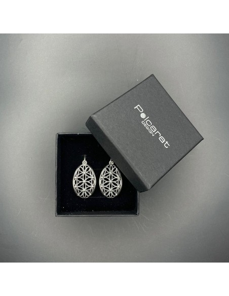 Silver oxidized earrings K 1890