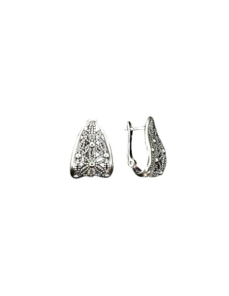Silver rhodium-plated earrings K3 1890